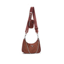 Bolsa Transversal Nylon com Alça Larga e Porta-Moedas